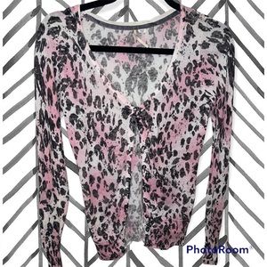 Guess leopard cardigan